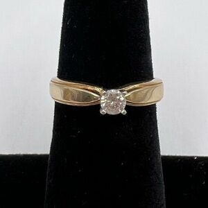 10K Gold & Diamond Solitaire Ring | Size 4.75 | Classic Engagement / Promise